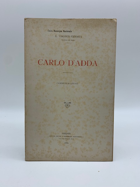 Carlo D'Adda. Commemorazione